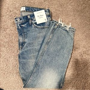 High Rise Acid Wash Mom Jeans